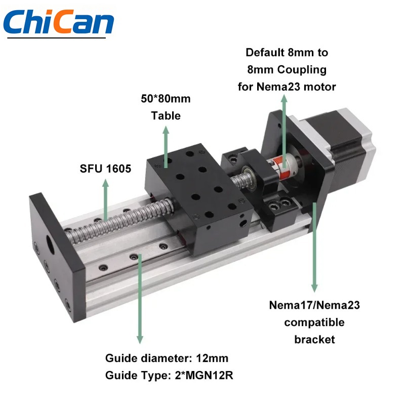 Linear Guide Rail - 【Specializzato】Kit Motore Lineare CNC con Vite