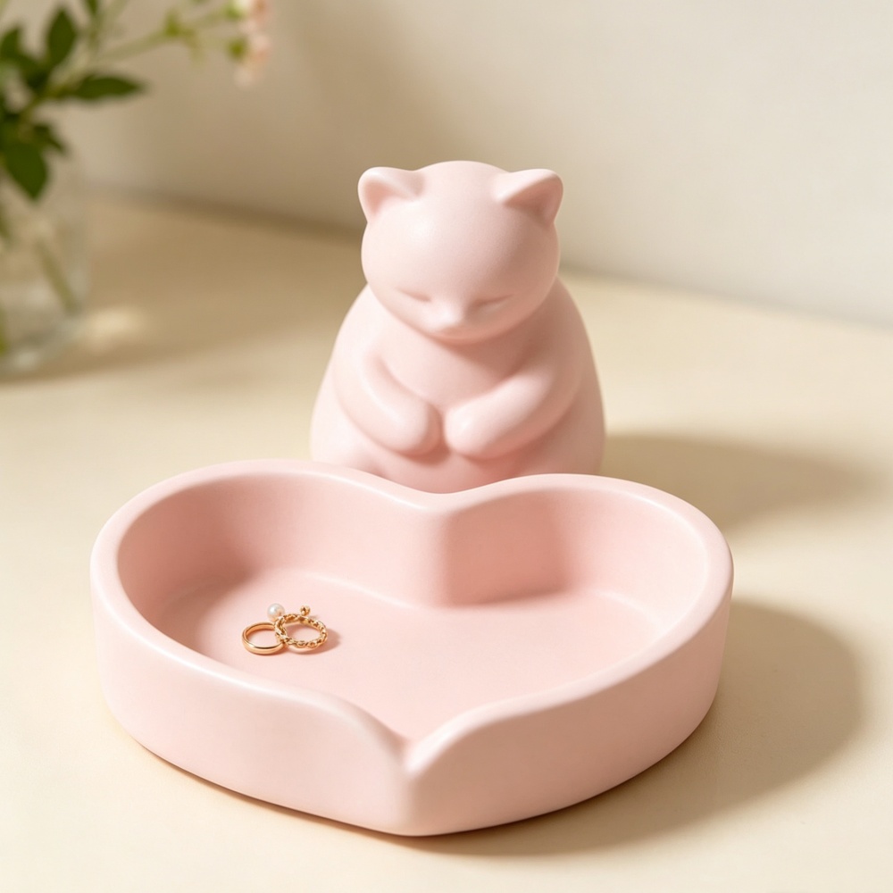 3D Printing Ring Holder - Vassoio Portagioie a Forma di Gatto