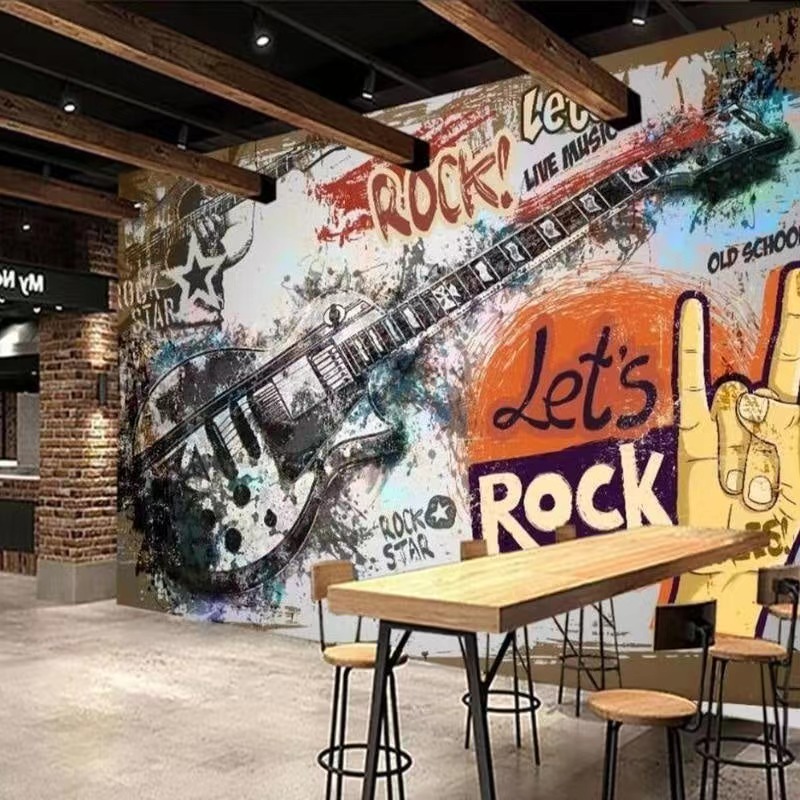3D Printing Guitar - Murales personalizzati con graffiti europei e