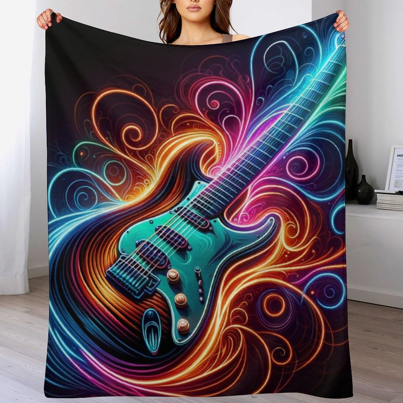 3D Printing Guitar - Neon Groove - Coperta morbida per