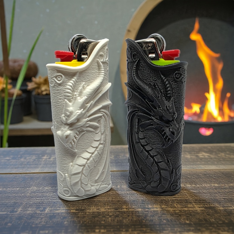 3D Printing Pla - Custodia Protettiva per Accendino con Drago