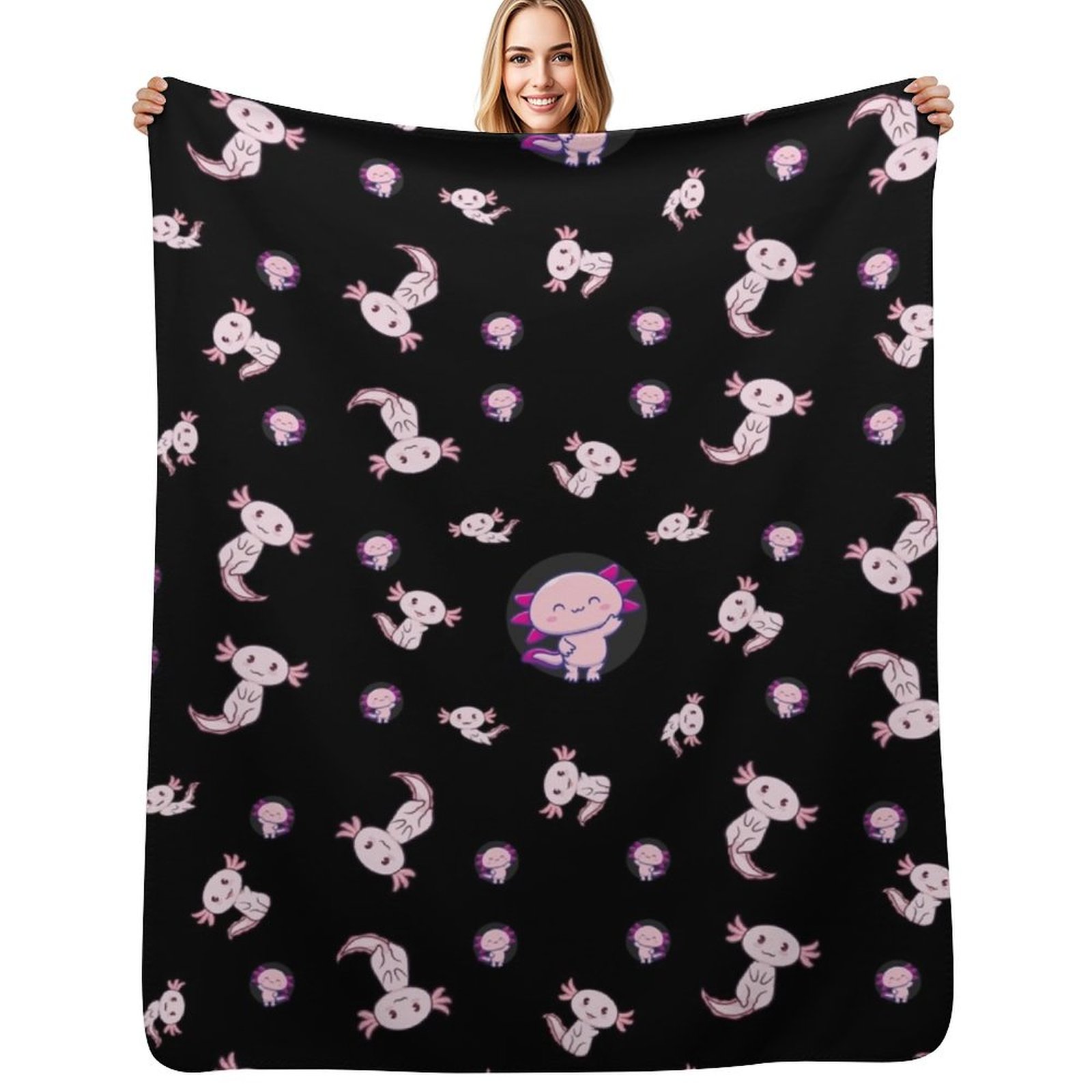3D Printing Questions - Coperta in peluche con motivo axolotl,