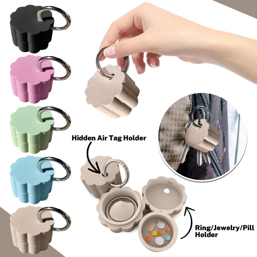 3D Printing Ring Holder - Portapillole portachiavi Mini portapillole compatto impermeabile