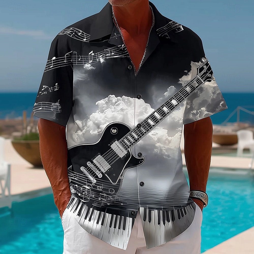 Camicia da uomo vintage retrò  - 3D Printing Guitar recensione e prezzo