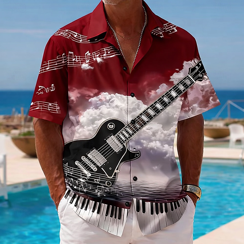 Camicia da uomo vintage retrò  - 3D Printing Guitar recensione e prezzo