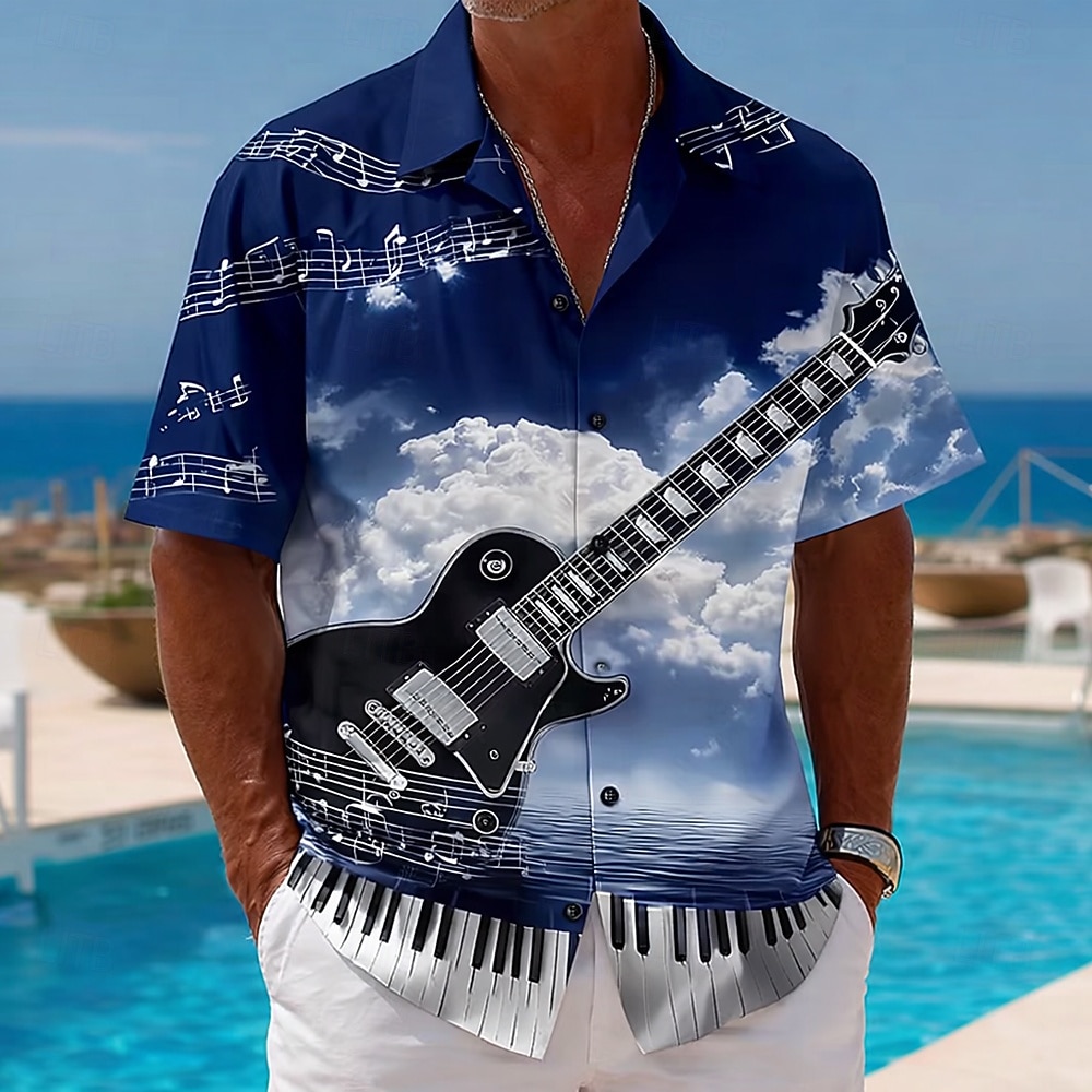 Camicia da uomo vintage retrò  - 3D Printing Guitar recensione e prezzo