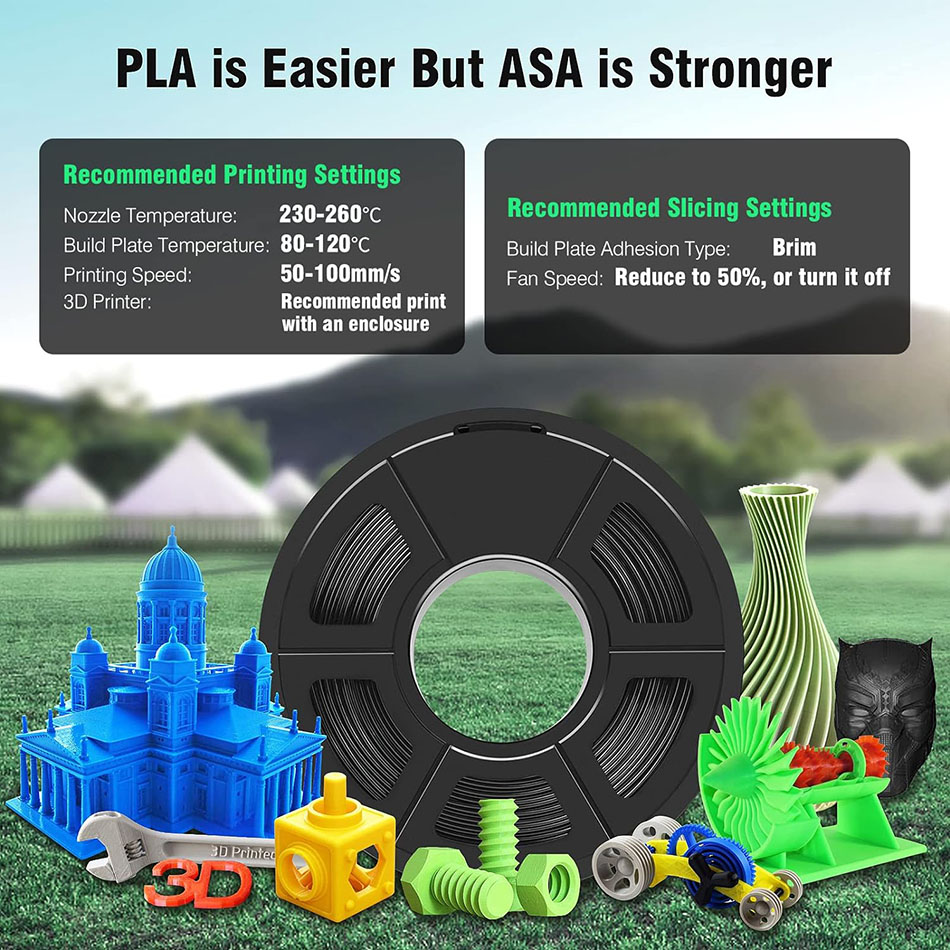 Filamento 3D JAYO ASA 1,75 mm  - Asa Filament Outdoor recensione e prezzo